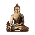  Brass Medicine Buddha Idol With Scared Kalash Statue 