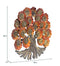 Metal Brown & Golden Wish Tree With LED Light Wall Hanging Showpiece