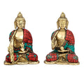 Pair Of Lord Buddha Brass Idol Showpiece
