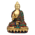 Brass Blessing Buddha Decorative Figurine 