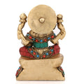 Brass Lakshmi Ganesh Idol Set Murti Statue 