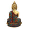 Brass Buddha Idol Sitting On Lotus Sculpture