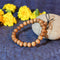 Wooden 24 Beads Prayer Stretch Buddhist Cuff Bracelet Wristband For Men & Women