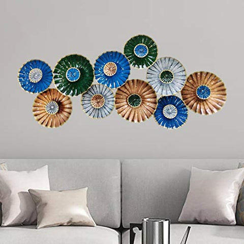 Metal 3D Abstract Flower Mounted Wall Hanging Showpiece