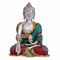 Multicolored Brass Meditating Buddha Idols Showpiece Bts221