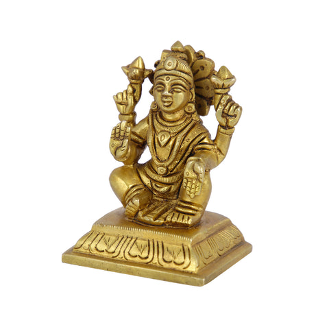 Goddess Lakshmi Sitting Posture Brass Idol, Lbs120