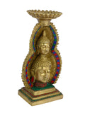 Double Face Brass Buddha Handmade Statue Bts258