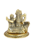 Metal Gold Plated Shiva Parvati Family Idol SHBS156