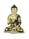 Brass Lord Buddha Idol Statue- 12 X 9 X 6 Inches, Multicolour-Bts241