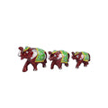 Family of Elephant Metal Statues Showpiece (Set of 3)