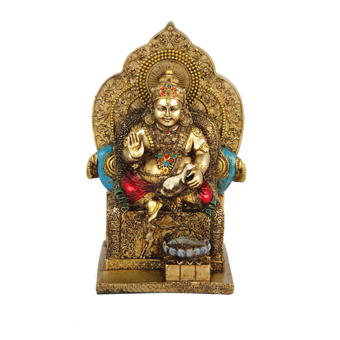 Statue of Kuber Dev Sitting on Throne KUMAS101