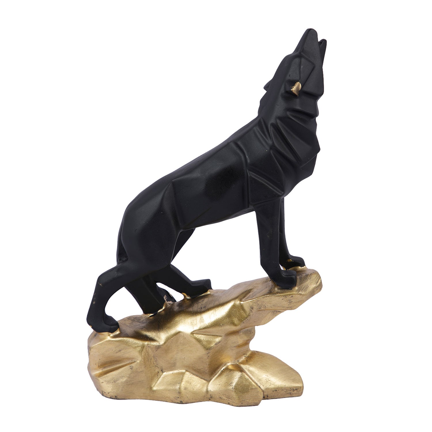 Resin Geometric Wolf Decorative Showpiece