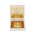 Gold Plated Radhe Krishna Charan Paduka For Gift Rkmas126