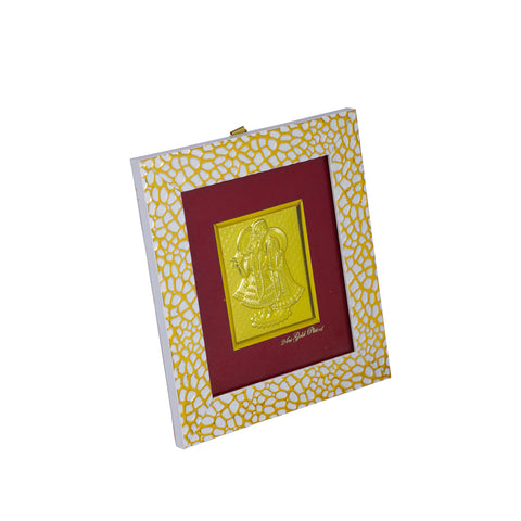 Gold Plated Radhe Krishna Wooden Photo Frame Rkmas129