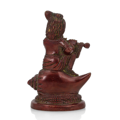 Brass Baby Krishna Statue Sitting On Conch Kbs117