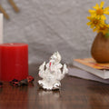 Ceramic Silver Plated Lord Ganesh Idol Gmas220