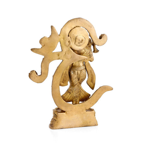 Large Brass Krishna Om Idol Kbs121