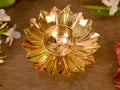 Metal Brass Diya Lotus Shape Kamal Deepak For Puja,Gift-Dfbs149-5 Inch