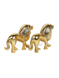 Handmade Metal Lion Decorative Showpiece Golden, DFMS388
