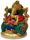 Blessing Idol of Lord Ganpati With Multicolored Stone