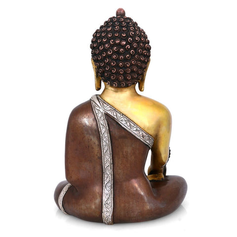 Handmade Large Sakyamuni Medicine Buddha Brass Idol 