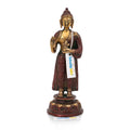 Standing Sculpture Of Brass Buddha with Fine Hand Carving