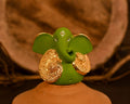 Ceramic Lord Ganesh Idol, Golden & GreenCeramic Lord Ganesh Idol, Golden & Green