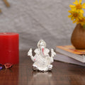 Ceramic Silver Plated Lord Ganesh Idol Gmas220