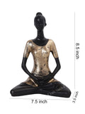 Yoga Posture of Ladies Resin Decorative Statue ( Set of 3 )
