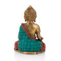 Brass Buddha Statue Idol Tibetan Shakyamuni Earth Touching Fengshui Buddhism-Bts201