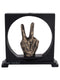 Victory Sign Hand Gesture of Polyresin Showpiece