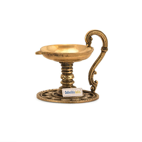 Brass Oil Lamp Diya for Puja & Festive Decor