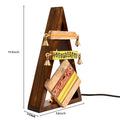 Room Table Lamp In Wooden Triangle Shaped Frame Lampt105