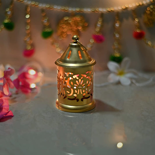 Metal Hanging Lantern Tea Light Candle Holder