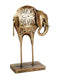 Metal Elephant Statue Tealight Candle Holder Stand Showpiece 