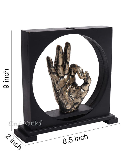 Polyresin Hand Gesture statue of Ok Sign Showpiece