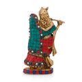 Brass Radha Krishna Handmade Idol for Puja