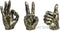 Polyresin Hand Gestures  Decorative Showpieces (Set of 3) 
