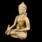 Brass Tibetan Buddha Statue With Sacred Kalash Figurine