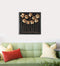 Metal 3D Flowers On MDF Panel Mounted Wall Hanging Showpiece