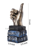Resin Hand Gesture Thumbs Up Sign Decorative Figurine