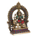 Brass Sitting On Tiger Durga Statue Dts105