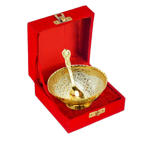 Rakhi For Brother With Brass Bowl with Velvet Box Gift