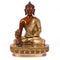 Brass Meditating Buddha Idol With Sacred Kalash Showpiece Bbs274