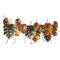 Metal 3D Multicolor Leafs Mounted Wall Hanging Showpiece 