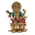 Brass Lakshmi Ganesh Saraswati Idol Murti Statue 
