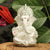 Ceramic Silver Plated Lord Ganesha Statue Car Dashboard Gmas142