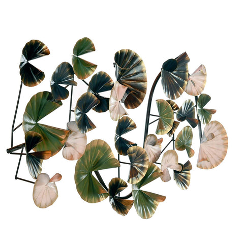 3D Floral Round Cut Off Disc Iron Wall Decor Art Showpiece 
