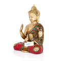 Brass Lord Buddha Idol Statue For Home Decor,Multicolour-Bts215