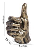 Polyresin Thumbs Up Sign Decorative Showpiece